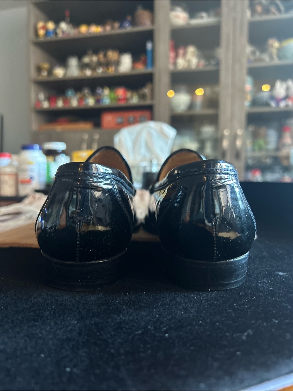 Hermes Women’s Black Patent Leather Loafers with Silver H buckle - Picture 4 of 5